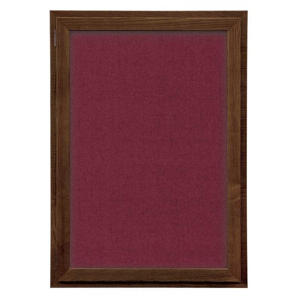 Outdoor Enclosed Combo Board, 72"x36", Blk Frame/Wht Porc & Medium Grey